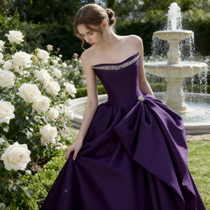 <span class=keywords><strong>Robe</strong></span> <span class=keywords><strong>de</strong></span> bal en tulle lavande grande taille, <span class=keywords><strong>robe</strong></span> <span class=keywords><strong>de</strong></span> soirée luxueuse sans bretelles pour bal <span class=keywords><strong>de</strong></span> promo, mariage léger et fête <span class=keywords><strong>de</strong></span> princesse - Product Image 2