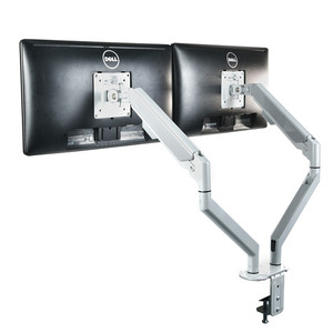 Écran d'<span class=keywords><strong>ordinateur</strong></span> Vesa Double de moniteur 13 à 32 pouces, Support étanche, entièrement réglable, gris, pour Double <span class=keywords><strong>bras</strong></span> - Product Image 1