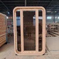 Sauna Portátil de Madera Maciza Moderna para Exteriores, para 1-2 Personas, Vapor Seco/Húmedo, con 1 Año de Garantía para Uso en Jardín, Gran Venta