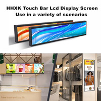Pantalla Publicitaria Digital Ultra Ancha con Pantalla Táctil para Estantes, 28.6 Pulgadas, Pantalla LCD Extensible para Interiores, IP65, 4G