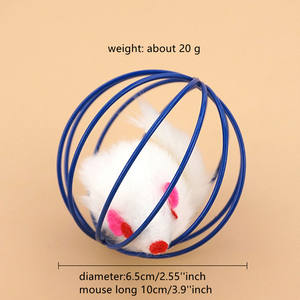 Il topo <span class=keywords><strong>in</strong></span> una gabbia giocattoli per gatti per animali domestici interattivi che giocano a casa dei topi giocattoli con palline per gatti giocattoli circolari per statten - Product Image 3