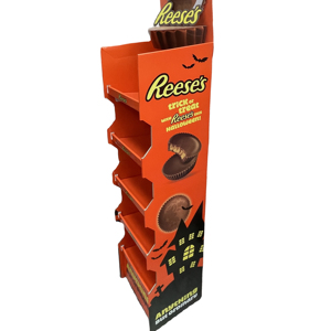 Custom Supermarket Halloween Snack <strong>Display</strong> <strong>Racks</strong> Cardboard Pop Floor <strong>Display</strong> Stand Cookies Chips <strong>Candy</strong> Cardboard <strong>Display</strong> <strong>Shelf</strong> - Product Image 1