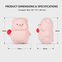 Jouet à mâcher couineur en latex classique moderne pour chien, jouet pour animaux de compagnie en forme de cochon naturel et souple pour chiens de petite et moyenne taille