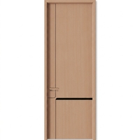 Porte intérieure en bois écologique mélaminé, design encastré, pré-assemblée, anti-rayures, noyau massif, qualité ENF, étanche, pour salle de bain