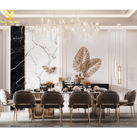 Meubles de salle à manger modernes, ensembles de table et de chaises simples pour 8 luxe