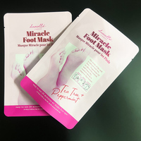 Pochette de masquage cosmétique personnalisée pour les pieds emballage d'échantillon de sachets de crème et lotion pour les soins de la peau sacs cosmétiques en aluminium sac à trois joints latéraux