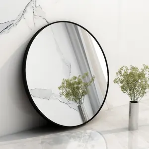 Espelho redondo grande com quadro, espelho para parede