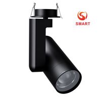 Rail de projecteur LED COB moderne 4 fils triphasé en aluminium 20W/30W/40W, motorisé Casambi dimmable, orientable 360°
