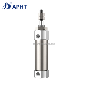Silinder Pneumatik Stainless Steel Seri APHT CDJ2B CDM2B, Sumbu Tunggal, <span class=keywords><strong>Piston</strong></span> Aksi Ganda, Tarikan Magnetik, Penggerak Udara - Product Image 1