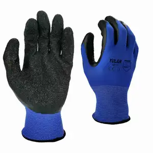 Orange Safety Work Gloves Latex Coated For Men And Women Multi Use Construction Warehouse Gardening Assembly Landscaping