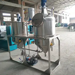 Máquina de refinação de óleo de vegetais comestível em aço inoxidável