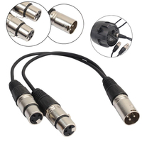 Câble d'extension de microphone XLR 3 broches mâle vers double femelle, accessoire audio et vidéo