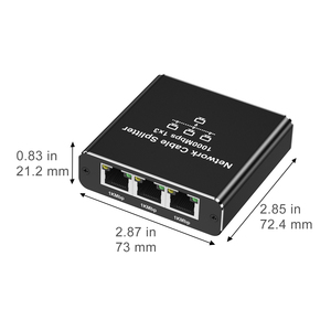 Splitter <span class=keywords><strong>Ethernet</strong></span> Gigabit 1x3 con Alloggiamento in Metallo, 1000Mbps, 1 Ingresso 3 Uscite RJ45, con Cavo di Alimentazione USB - Product Image 6