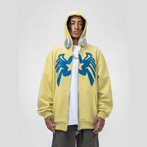 Sudadera con Capucha de Invierno de Alta Calidad, 300 g/m², 100 % Algodón, con Cierre y Estampado de Letras - Product Image 2