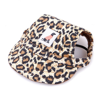 Casquette de baseball pour animaux de compagnie avec sangle de menton réglable, design ouvert pour les oreilles, chapeau pare-soleil pour chien et chat, motif uni, maille respirante et écologique