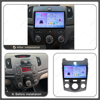 Aijia Fournisseur 2 Din Noir Gris Manuel AC 2009-2012 pour KIA FORTE 9INCH Multimedia Frame Dashboard Frame Auto Radio Fascia