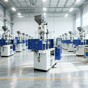 कॉस्मेटिक ट्यूब कंधों के लिए 45 टन डबल स्लाइड प्लेट इंजेक्शन मोल्डिंग मशीन - Product Image 1