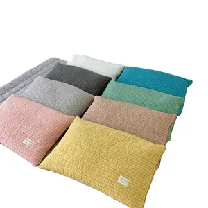 Buckwheat Multicolor Quilted Removable Washable Pillow Sleep Aid Sand Washing Dyeing Process Support OEM ODM