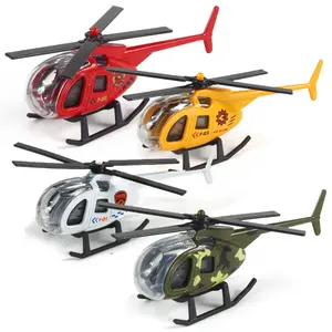 Factory wholesale alloy aircraft model with Spinning Propellers military ornaments taxiing simulation helicopter for kids toys