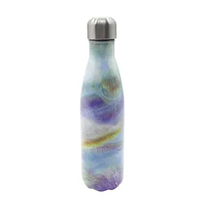 Reusable 500ml Stainless Steel Vacuum Insulated Metal Flask Double Wall Cola Shape Water Bottle