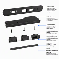Multiprise de bureau encastrable PSE avec 2 prises CA, 2 ports USB-A, 15A, en matériau PC ignifuge, rallonge de bureau