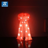 Écharpe géante lumineuse gonflable en forme d'arbre pour la décoration publicitaire des paysages de Noël et des vacances d'hiver
