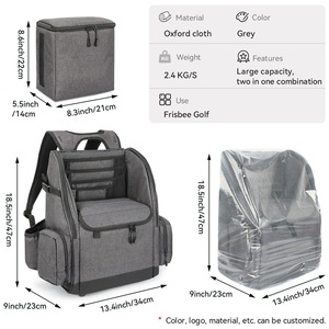 Sac de golf de haute qualité rembourré, sac à dos de disc-golf avec grande capacité - Product Image 3