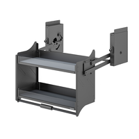 ARTSTEEL Cesto Elevatório Moderno para Cozinha 700MM com Painel de Vidro para Armários Altos, Organizador de Condimentos com Abertura Amortecida