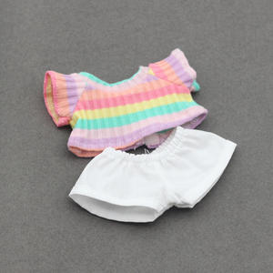 귀여운 코스프레 옷 17cm 인형 코스프레 의상 세트 청바지 봉제 인형과 인형 액세서리 - Product Image 1