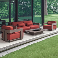 Ensemble de meubles de terrasse en aluminium pour cour et jardin, canapé d'extérieur imperméable pour le loisir
