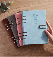 Carnet à anneaux A5 avec bouton-pression, esthétique haut de gamme, pour réunions d'affaires, journal de bord, agenda, pour le bureau, vente en gros avec logo