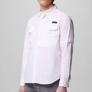 Camisa de pesca con capucha y botones, de nailon liso con camuflaje, con logo, estilo aborigen, para trucha coral, de Navidad. - Product Image 3