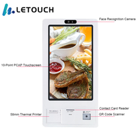 à commande automatique pour PC à écran tactile debout de 32 pouces, Kiosque interactif d'imprimante Android POS en libre-service