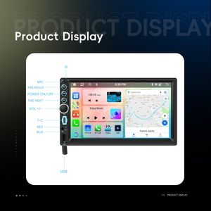 วิทยุติดรถยนต์ Podofo 7 นิ้ว แบบ Double Din ระบบ Android 4+64G รองรับ Wireless Carplay/Android Auto GPS WiFi BT รองรับกล้อง - Product Image 4