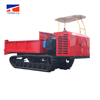 Mini-dumper sur chenilles en caoutchouc pour chantier de construction