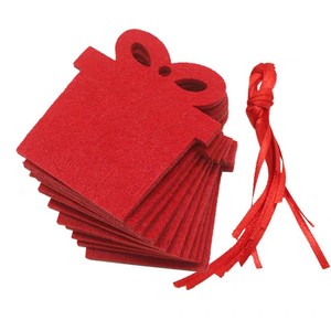 Cintre cadeau artisanal en feutre-Décoration de sapin de Noël dessin animé wapiti feutre petit pendentif - Product Image 3