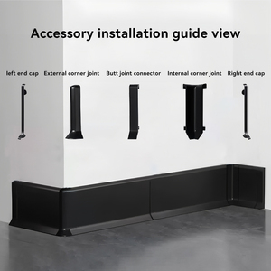 <span class=keywords><strong>Accessoires</strong></span> de plinthe en alliage d'aluminium de haute qualité : Coin intérieur, Coin extérieur, Connecteur, Embout gauche, Embout droit - Product Image 1