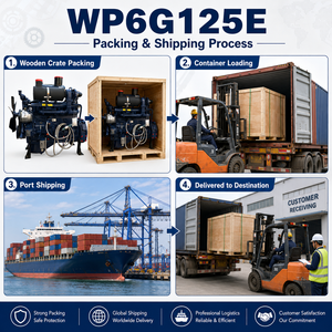 Moteur <span class=keywords><strong>diesel</strong></span> refroidi par eau SCDC Weichai WP6G125E332 125HP 92kW pour bulldozer industriel, chargeuse et rouleau compacteur à tambour unique. - Product Image 3
