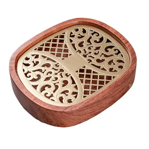 Rosewood Oval <b>Tea</b> Tray With Carved Design For Kung Fu <b>Tea</b> <b>Set</b> - Product Image 5