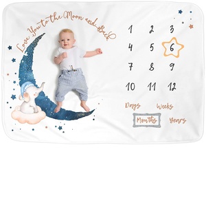 Suave y acogedor Baby Shower registro regalo recién nacido fotografía mensual bebé hito manta para niños o niñas - Product Image 1