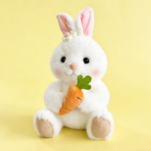 Nouveauté 2026 : Adorable Lapin avec <span class=keywords><strong>Carotte</strong></span>, Peluche Lapin Blanc à Câliner, Jouet en Peluche, Coussin, Cadeau d'Anniversaire pour Filles - Product Image 5