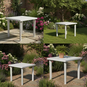 Mesa de Centro Cuadrada de Madera Maciza de Estilo Tradicional, Mesa Auxiliar Minimalista para Sala de Estar, Oficina en Casa, Decoración Moderna y Sencilla - Product Image 6