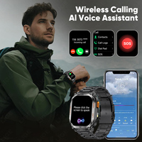 LIGE BWQX18 GPS linterna LED Smartwatch brújula Dial llamada Monitor de oxígeno en sangre intelecto batería de larga duración reloj inteligente Android