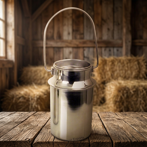 Jarra de Leche Redonda, Resistente, de Acero Inoxidable, Clásica, Ecológica, con Acabado Brillante y Capacidad Superior a 35L - Product Image 3