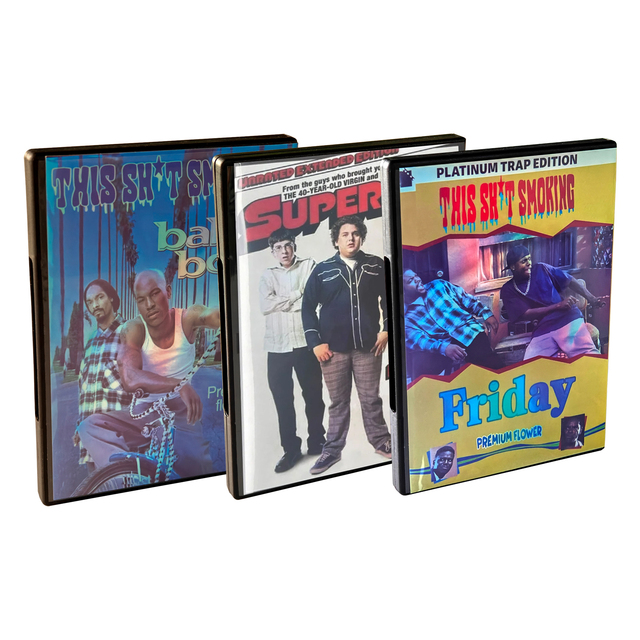 Custom Edible Circle Dvd Case Mylar Bag Candy Exotic Die Cut Holographic Cali Packs 8th 3.5g Disc CD Cases Combo With Mylar Bag