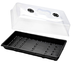 Kit de plateaux à semis en plastique robuste avec couvercle pour la germination des semis - Product Image 1