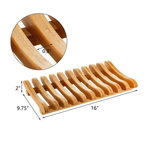 Piatto di bambù piatto coperchio pentola tagliere stendibiancheria supporto scolapiatti portaoggetti Organizer <span class=keywords><strong>cucina</strong></span> - Product Image 3