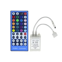 Contrôleur infrarouge RGBW 40 touches, petite boîte blanche, contrôleur de bande LED souple et rigide RGB 12V