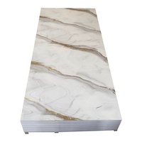 Panneau décoratif mural flexible brillant en PVC UV imitation marbre