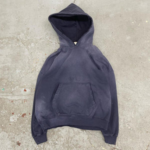 Personnalisé 450gsm Vintage Délavé Lavage À L'acide Pull Hommes Détresse Surdimensionné Coton Polaire Goutte Épaule Boxy Fit Crop Hoodie - Product Image 1